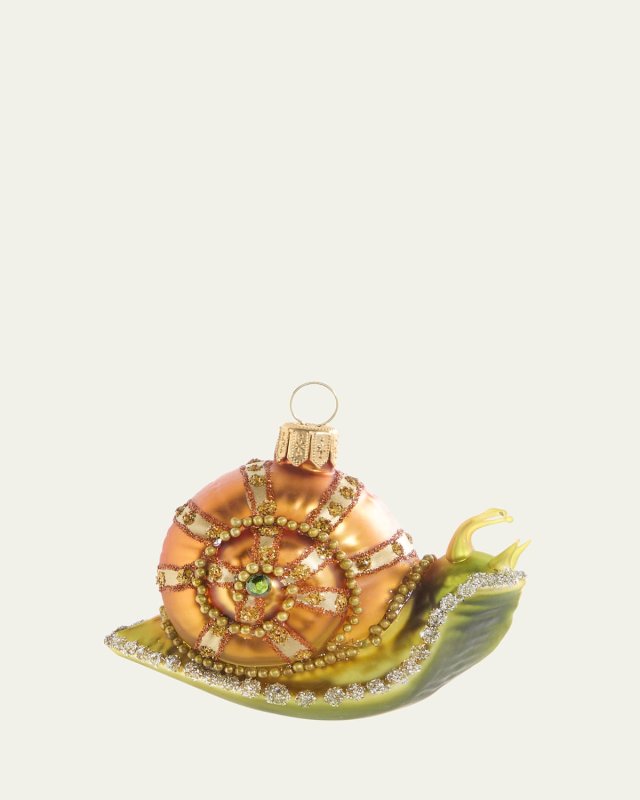 Jeweled Snail Christmas Ornament
